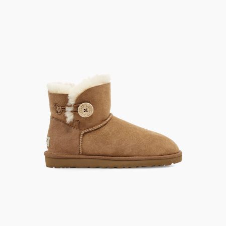 UGG Mini Bailey Button II - Boots Dame - Brune (NO-H753)